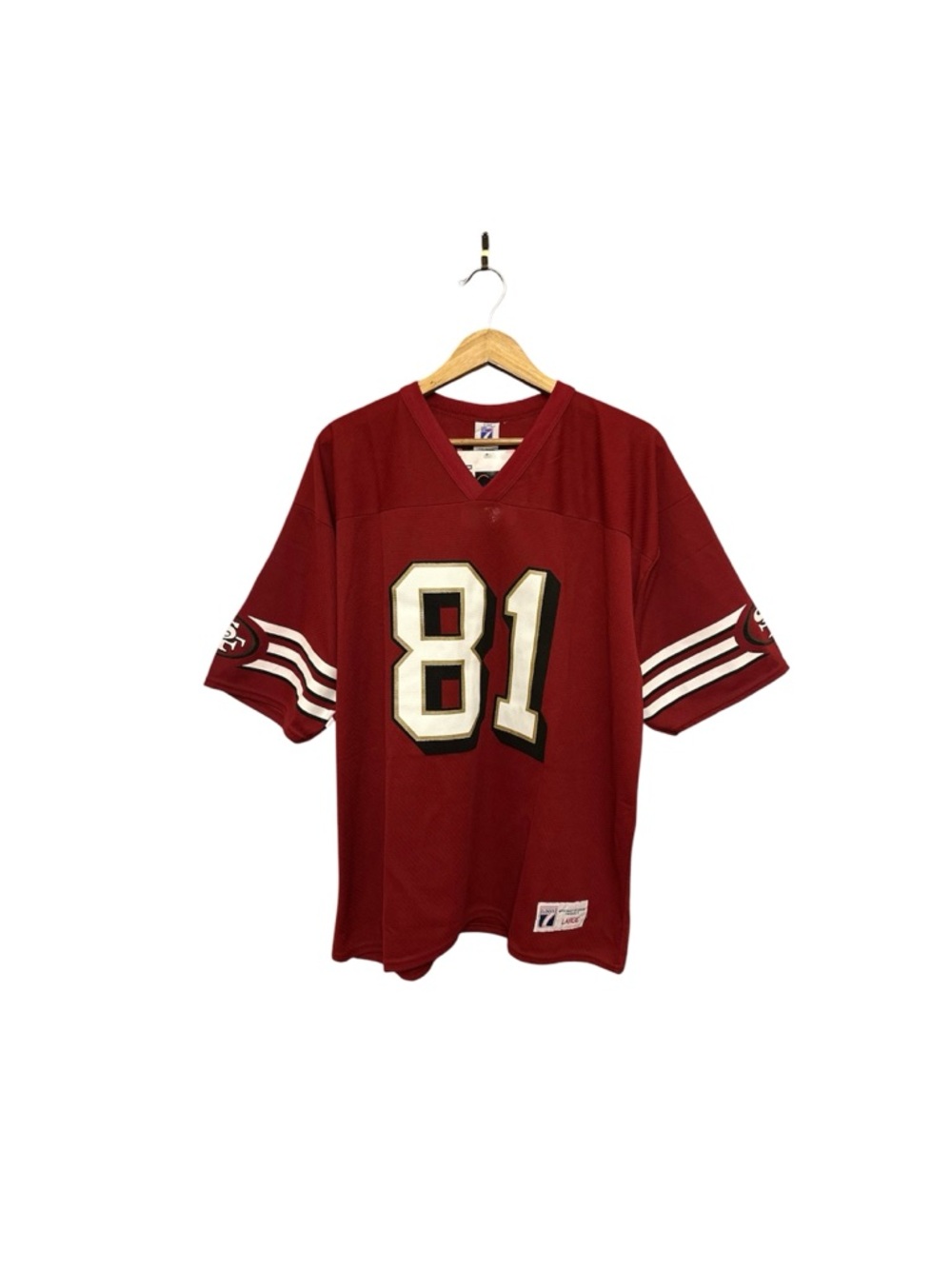 LOGO 7 Red Jersey with White Logo Patch